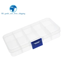 10 сетка canbe удалить прозрачный пластиковый маленький ящик комплект коробка для хранения ювелирных изделий коробка электронных компонентов отделочная коробка