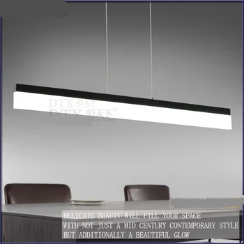 

Long office chandelier creative personality restaurant balcony rectangular modern studio minimalist led BG12