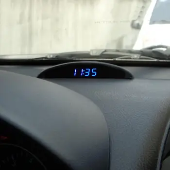 

VODOOL Automobile Clock Car Luminous LED Digital Auto Clock Electronic Clock with 12V LED Digital Thermometer Voltmeter Car