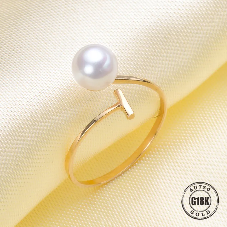 

Luxury genuine G18K Yellow Gold Rings for Women Adjustable Free Size Wedding Ring Fashion Pure Gold-jewelry DIY Accessories