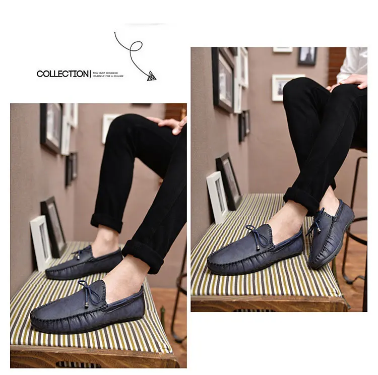 Casual Leather Loafer Shoes Men Soft Comfortable Driving Shoes Men Moccasins Footwear Mokasin Kasual For Men Schoenen785