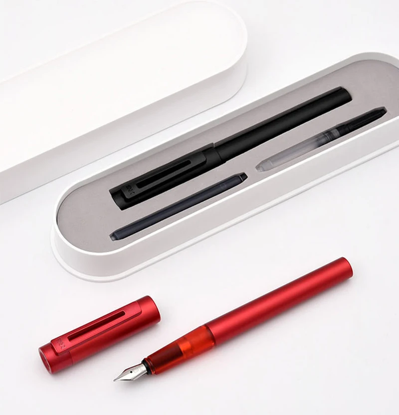 Новое поступление KACO металлическая алюминиевая Высококачественная авторучка для рисования с железной коробкой, перо F 0,5 мм чернильная ручка подарочный набор для офиса и бизнеса