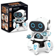 Светильник для кальмара, музыкальный танцующий Электрический робот, может петь и танцовать английская версия, интеллектуальное программирование, электрическая игрушка на радиоуправлении