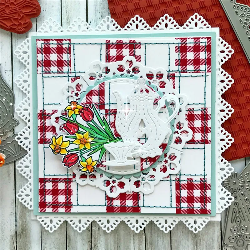 

Naifumodo 1 Pcs/lot Metal Cutting Dies Scrapbooking for Card Making DIY Embossing Cuts New Craft Die Teapot and Teacup
