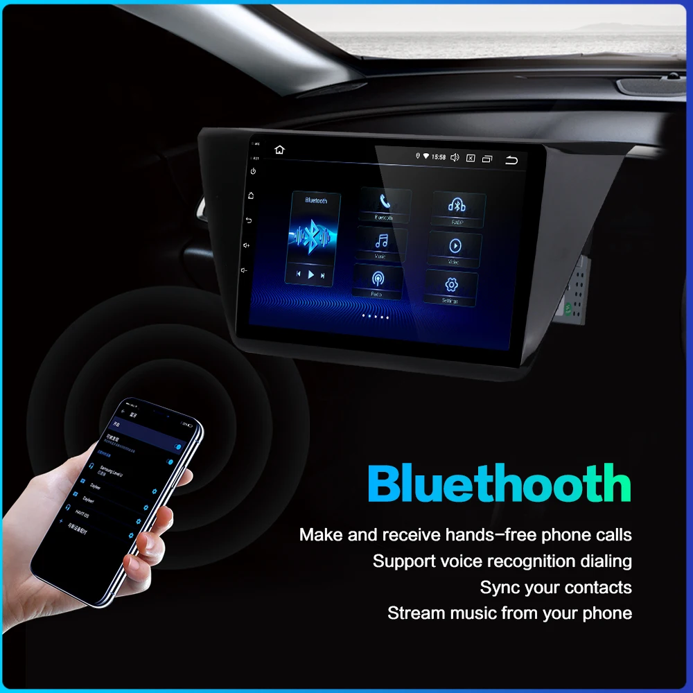 Best Dasaita 10.2" IPS Screen 1 Din Android 9.0 Car GPS Navigation for VW Touran Radio 2016 2017 HDMI Bluetooth 64GB ROM MAX6 3