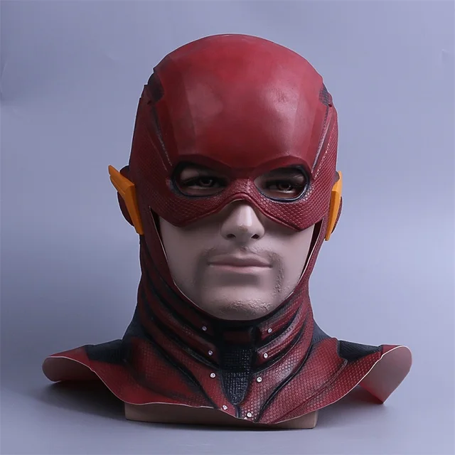 The Flash Mask DC Barry Allen Mask Cosplay Costume Prop Halloween Full Head Latex Party Masksin