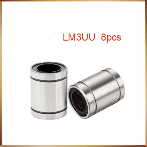 LM3UU 3mm 8pcs Linear Ball Bearing Bush Bushing 3x7x10 mm 3D Printer CNC Parts