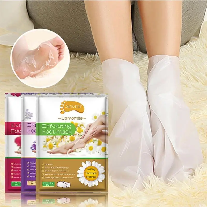 

2pcs/bag Exfoliating Foot Mask Moisturizing Hydrating Whitening Feet Skincare to Remove Dead Skin Foot Peeling Mask