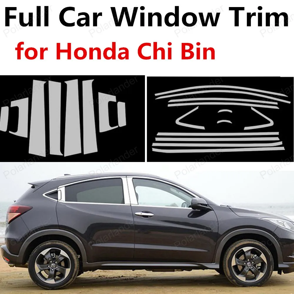 hot!! For Honda Chi Bin bright silver stainless steel full Car Window