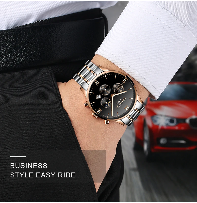 NIBOSI Dress Watch Men Gold 2018 Luxury Brand Men's Watch Waterproof Stainless Steel Famous Wristwatch Man Clock Water Resistant (24)