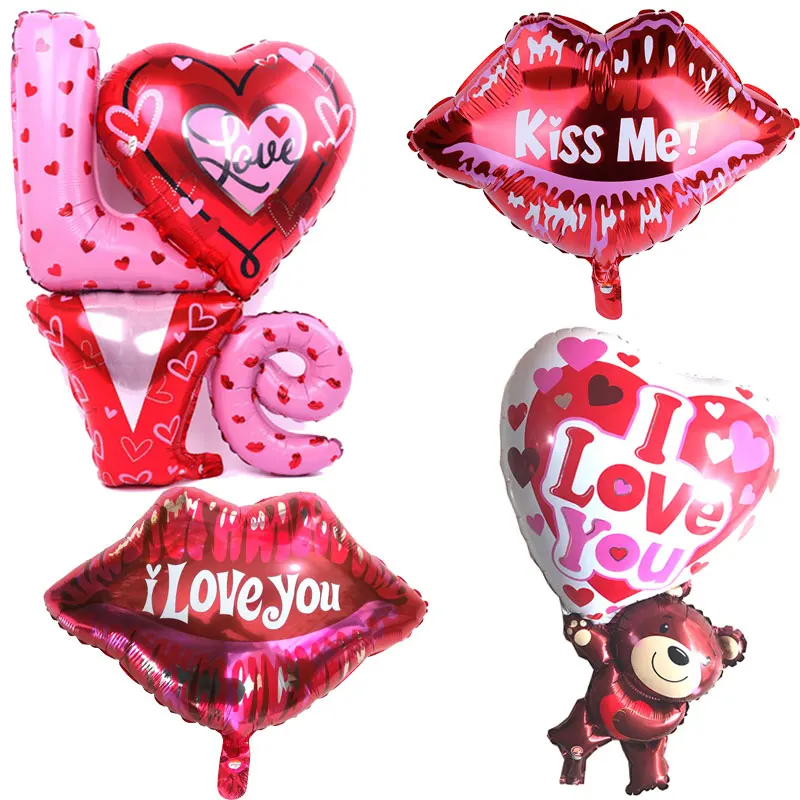 Хит продаж 1 шт. с надписью Love мишкой Тедди одежда красного цвета поцелуем губ