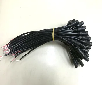 

20pcs 18AWG 5.5x2.1mm Female DC Power Adapter Jack Connector Cord Cable 30cm