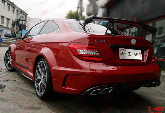 Z Art Carbon Fiber Rear Wing For Normal W204 C Class Black S Rear Spoiler For Mercedes Benz W204 Sedan Coupe 2011 2014 Body Kits Aliexpress