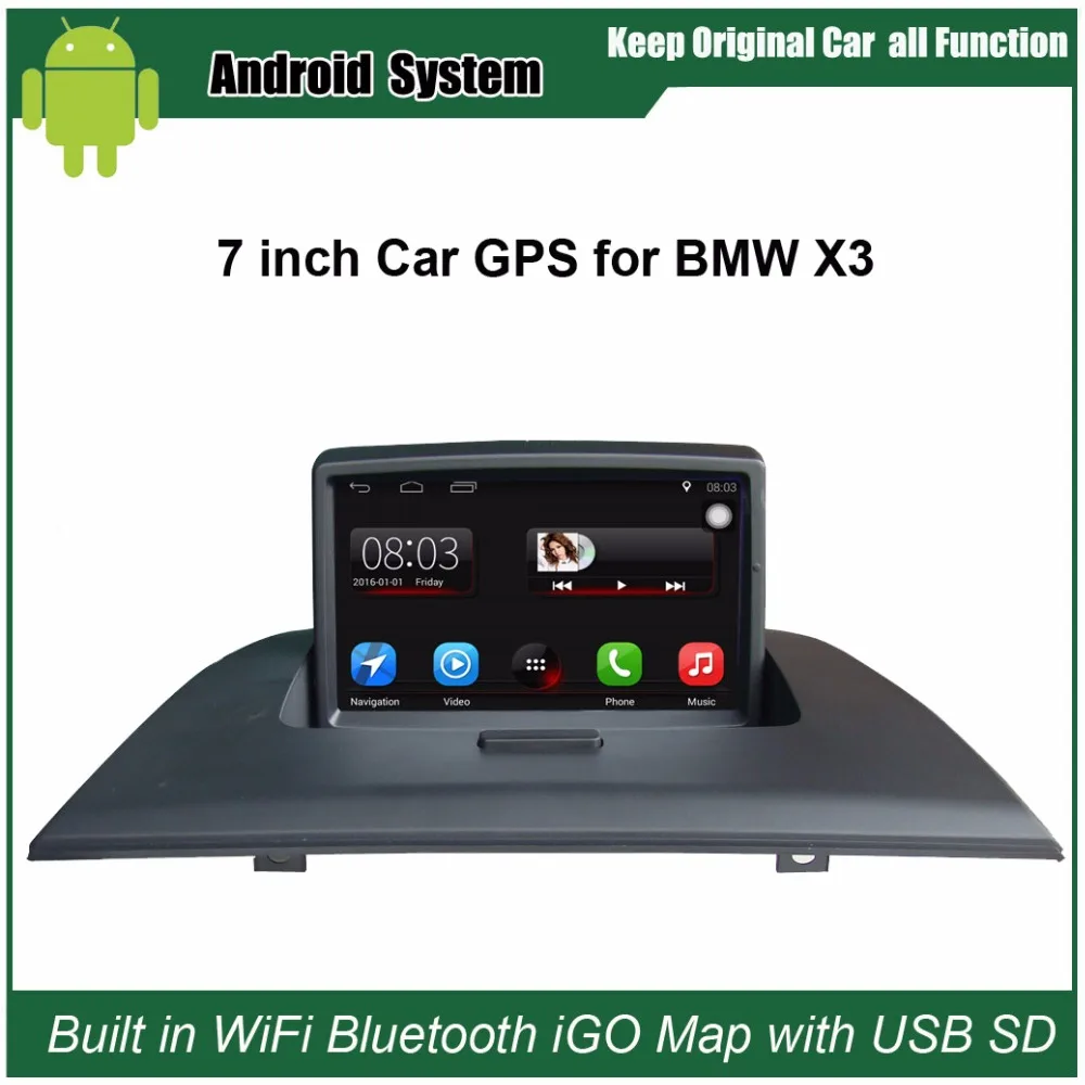 Clearance Android 7.1 Car media player for BMW X3 E83 car Video for original car upgrade,keep original Radio(CD) all functions 4