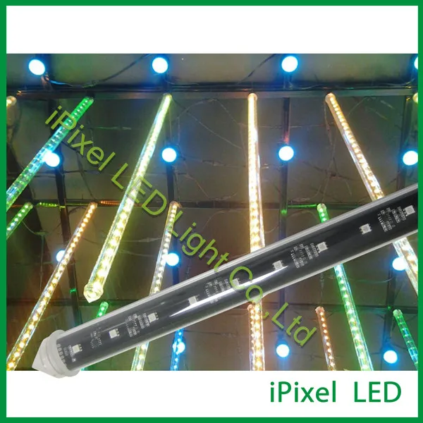 DMX signal 360 degree dc12v led meteor rain light dmx led rgb meteor