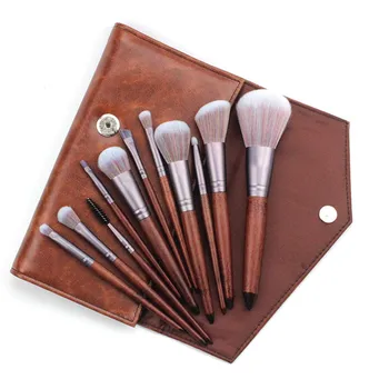 

11Pcs/set Makeup Brushes Set Bag Cosmetic Foundation Powder Blush Eye Shadow Lip Blend Wooden Make Up Brush Tool Kit Maquiagem