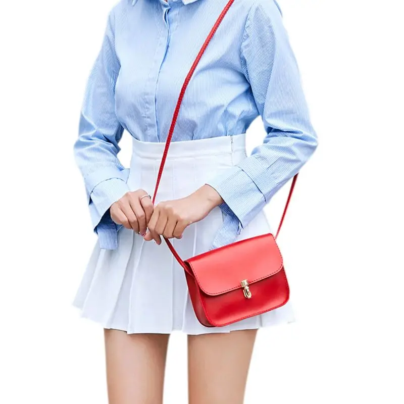 

16x6x14c Women Girls Leather Small Handbag Satchel Messenger Cross Body Shoulder Bag Purse