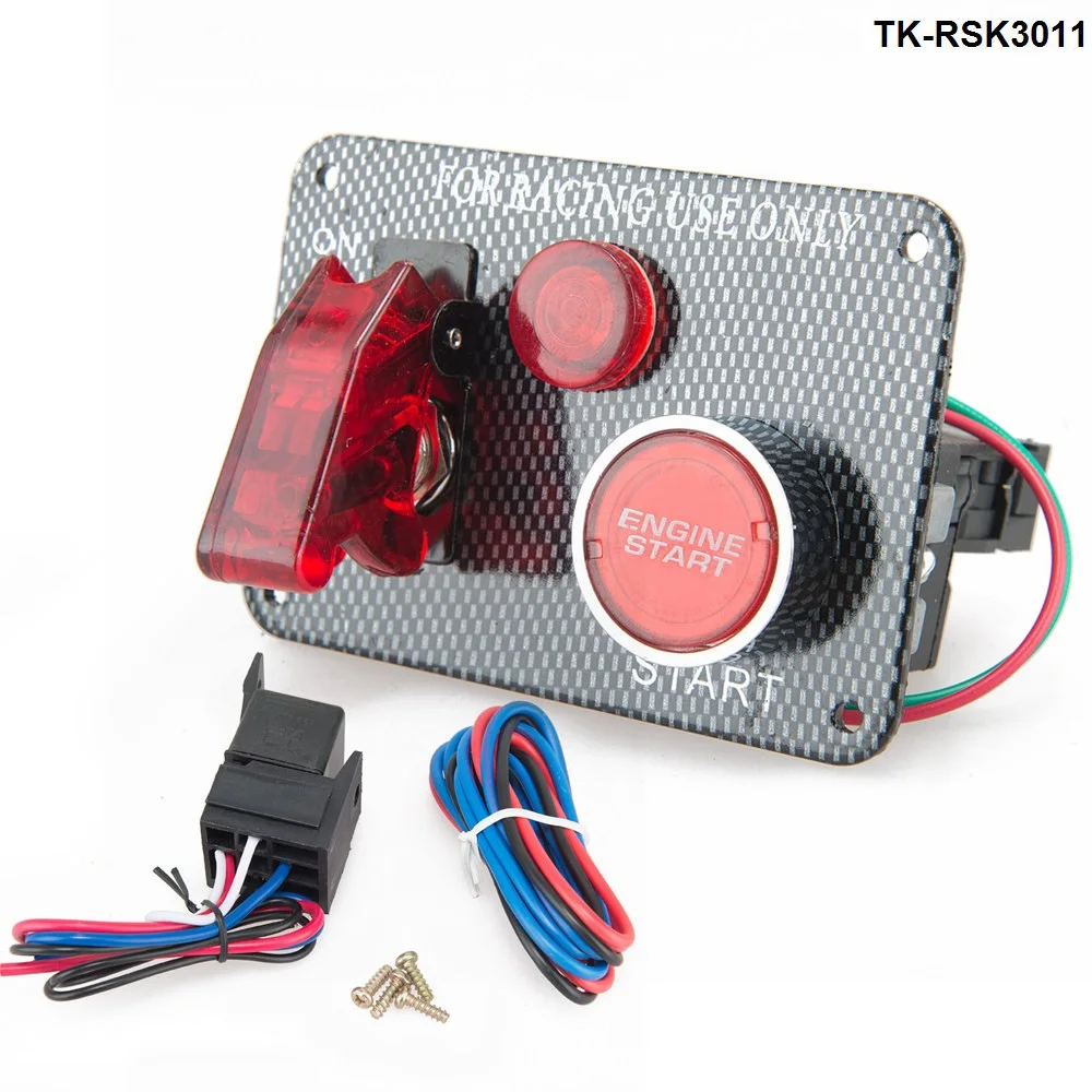 

Great 12v Racing Car Engine Start Push Button Toggle Ignition Switch Panel LED Toggle TK-RSK3011
