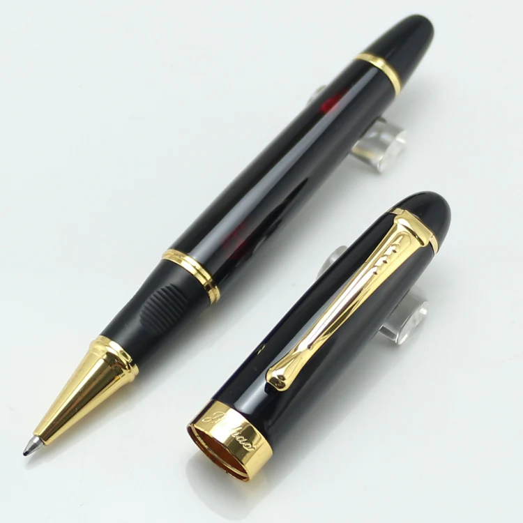 Jinhao X450 высокое качество роскошные Офис Школьные принадлежности материалы Ручка-роллер Металлический Золотой зажим