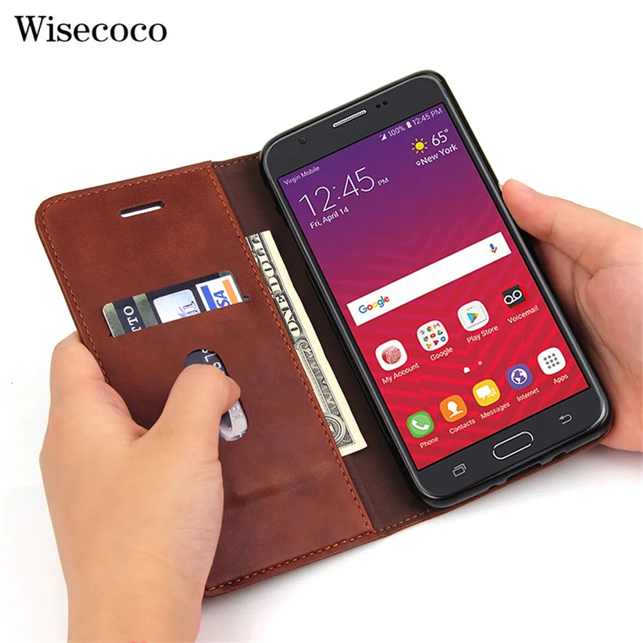 melhor Para Samsung Galaxy J5 2017 Caso Tampa Do suporte De Couro Do Caso Da Aleta Para Samsung Galaxy J3 2017 Casos de telefone carteira Para samsung J7 2017