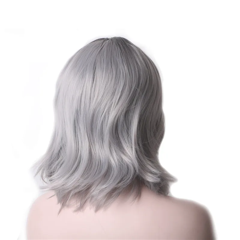 WoodFestival short wig ombre grey wig hair wigs for women curly wigs synthetic heat resistant WoodFestival short wig ombre grey wig hair wigs for women curly wigs synthetic heat resistant