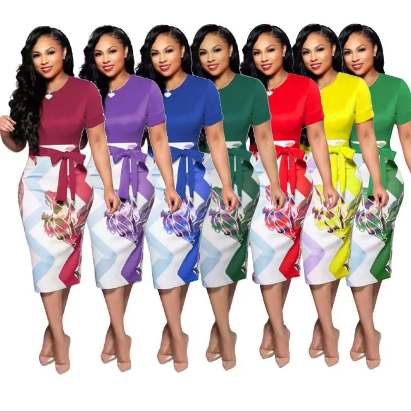 

2018 African Women Clothing Dashiki new printed nightclub style one-piece dress