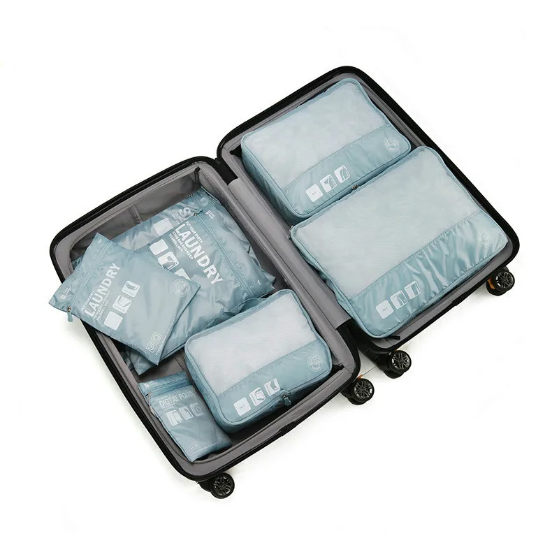 Travel Storage Bag 7set Shoe Bags Set In Suitcase Classification Toiletries Bra Pocket Luggage Travel Accessories Organize Case