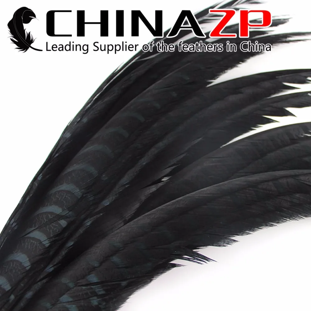 CHINAZP перья 50 штук 32 ~ 36 дюймов (80 90 см) длинные черные зебры леди брикет для девочки