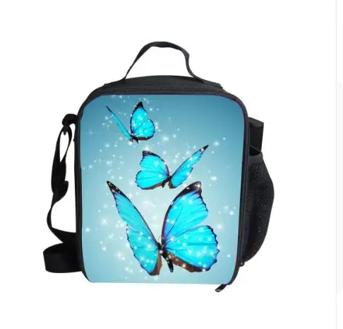 FORUDESIGNS/милые Изолированные сумки для обедов с бабочкой для детей, маленький каваи тепловой еды Ланч-бокс для женщин, детей, пикника, путешествий - Цвет: Z679G