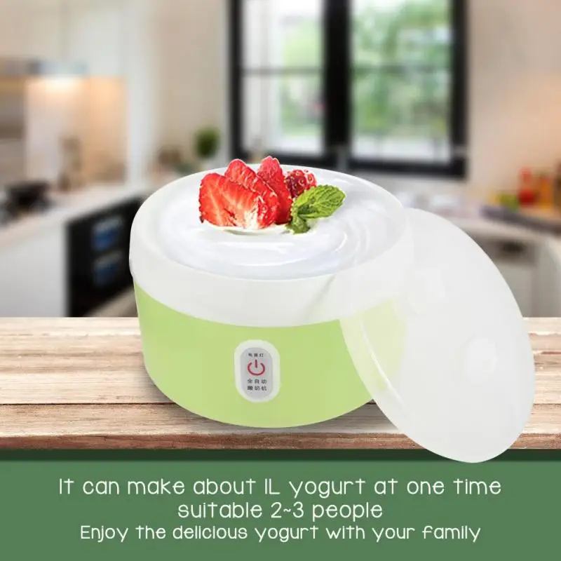 1Л бытовой Электрический автоматический йогурт машина DIY йогурт производитель пластиковый внутренний контейнер 220 В
