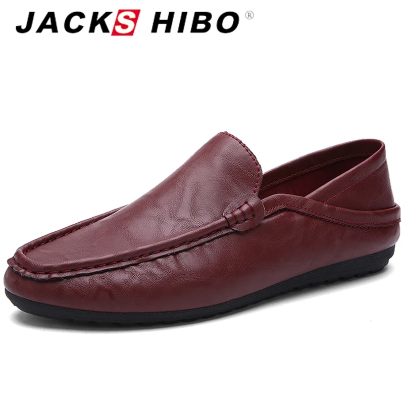 JACKSHIBO 2016 font b men b font boat font b shoes b font loafers Slip on
