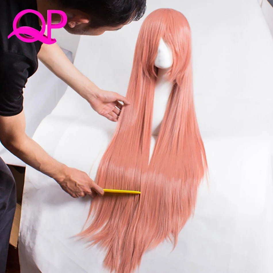 Peluca de pelo sintético sedoso largo de las mujeres del pelo Qp Cosplay pelucas de fibra de alta temperatura