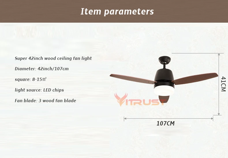 Деревенские бронзовые Поклонники свет 42 промышленный деревянный потолочный вентилятор лампа скандинавский деревянный Потолочная люстра с вентилятором