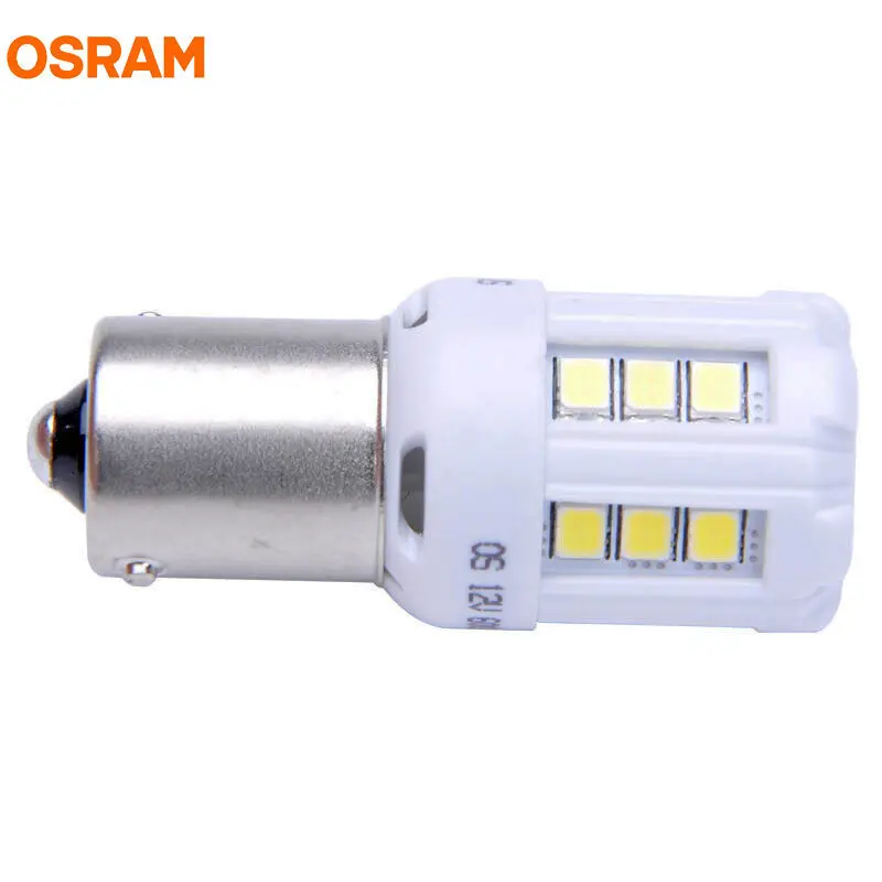 OSRAM СВЕТОДИОДНЫЙ P21 7456CW P21W 12 В 2,5 Вт холодный белый Светодиодный riving стандартный автомобильный противотуманный фонарь передний задний указатель поворота светильник 2000 h пожизненная пара