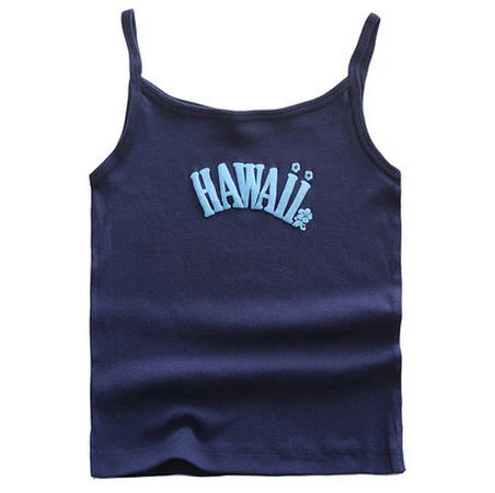 Лето новое поступление Для женщин без рукавов футболки Повседневное хлопок o-образным вырезом Безрукавки для женщин буквы Твердые праздник Гавайи Топики женские W590 - Цвет: deep blue