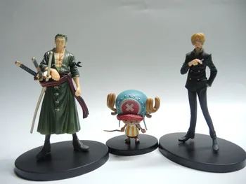 

3pcs/lot 7-15cm DX One Piece Two Years Later Tony Tony Chopper Sanji Zoro Japanese Anime PVC Figure Toys