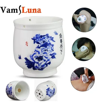 

Moxa Moxibustion Porcelain Cup Traditional Massage Therapy for Acupuncture With Double-layer Structure And Hollow Insulation