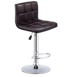 Giantex Современный барный стул поворотный Регулируемый искусственная кожа барные стулья бистро стул для паба вращающийся барный стул HW53843BN
