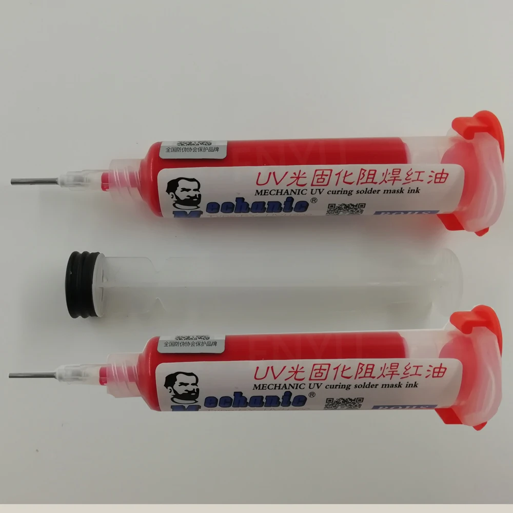 Mechanic YM56 10cc Red UV Solder Mask BGA PCB Paint Prevent Corrosive Arcing Soldering Paste Flux UV Photosensitive Inks Mechanic YM56 10cc Red UV Solder Mask BGA PCB Paint Prevent Corrosive Arcing Soldering Paste Flux UV Photosensitive Inks
