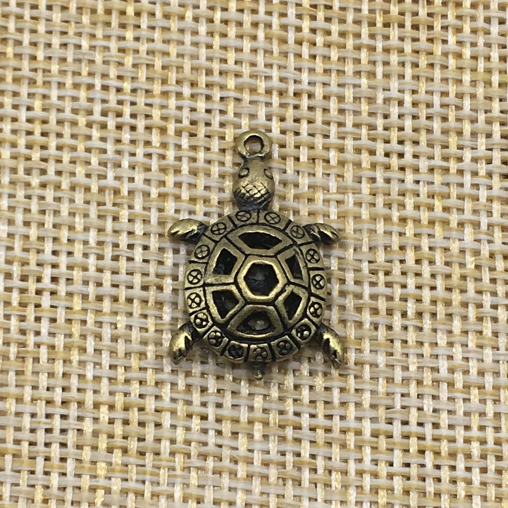 20Pcs Turtle Charms Antique Bronze Color DIY Jewelry Making Handmade