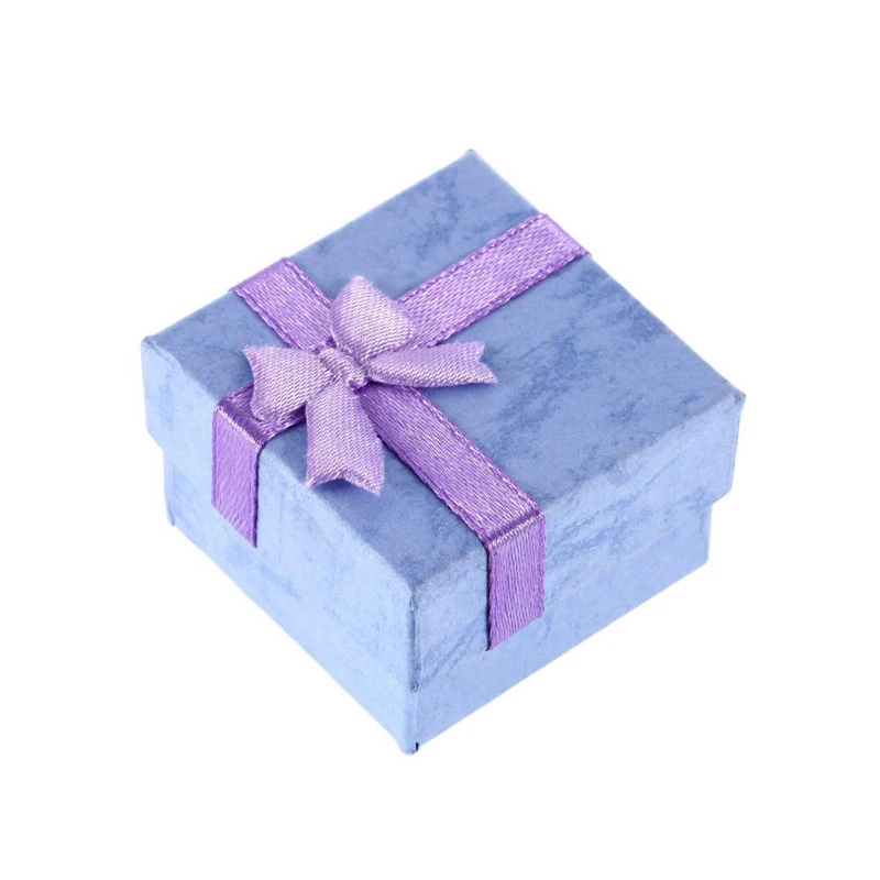 Мода 4 цвета бумажный органайзер для губок шикарная коробка для хранения высокого качества мини-кольца ювелирные изделия держатель для сережек - Цвет: Blue