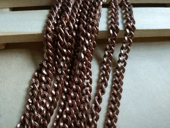 

anti copper Plated Link-Opened Curb metal Chains 4.7*6mm