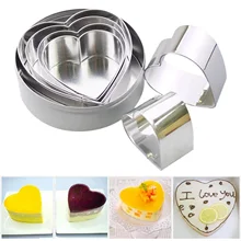 Behogar 6 шт. в форме сердца печенье Набор ножей для торта рамка инструмент для кондитерской помады шоколад формочка домашняя кухня DIY утварь для выпечки аксессуары