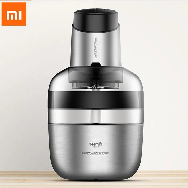 

Xiaomi Deerma Stainless Steel Electric Meat Grinder Vegetable Fruit Blender 1.8L Triple Shockproof Low Noisy Safety H24