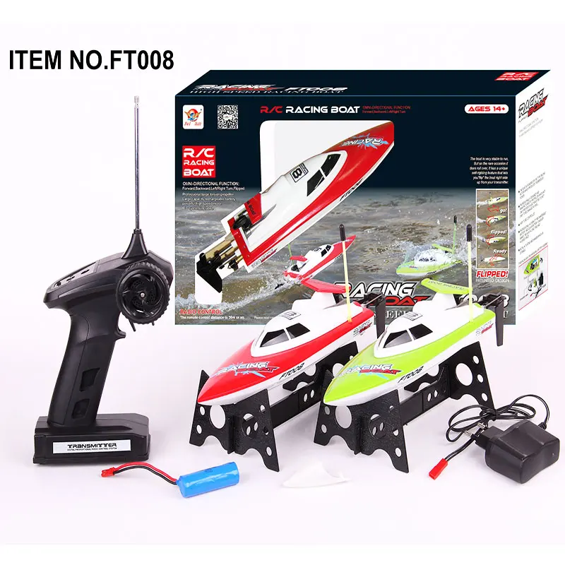 

14km/h High Speed Radio Control Electronic RC Boat FT008 27MHZ Remote Control Toys Best Xmas Gift RC Boats Model
