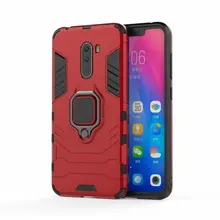 

for Pocophone F1 Anti-knock Armor Case for Xiaomi Pocophone F1 Poco F1 6.18" Finger Ring Case Holder Cover Case>