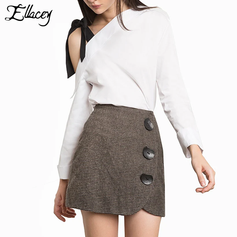 Blue White Striped Blouse Spring Autumn 2019 New Long