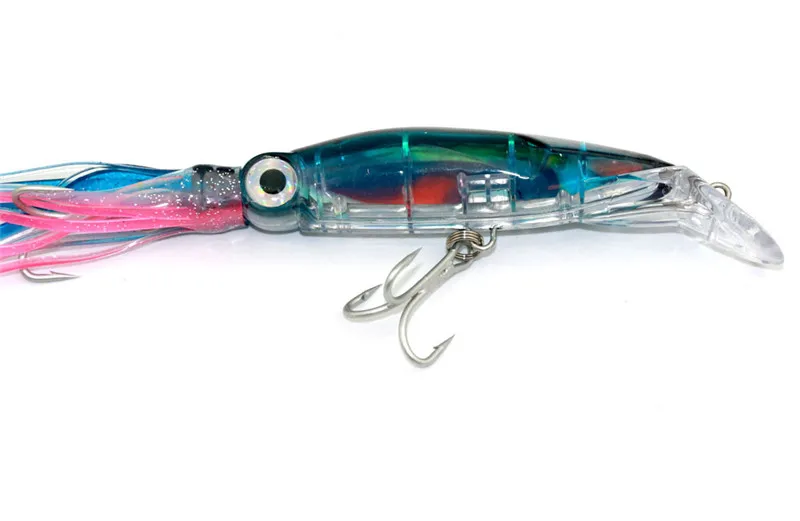 Lifelike Big Octopus Squid Jig Fishing Lure 14cm40g Hard Plastic Artificial Bait with Treble Hooks Fishing Tackle Accessories (5)
