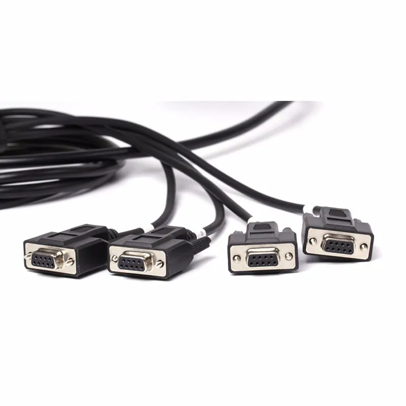 KWOKKER OBD2 16 контактный кабель кабельная проводка шнур 1 мужчина к 4 DB9 Интерфейс для RS232 диагностический инструмент серийный Порты и разъёмы RS232 Интерфейс