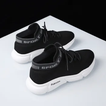 

Sports Shoes Men 2019 Flying Woven Breathable Men Shoes Sports Running Shoes Men's Fashion Casual Shoes Sneakers L1-70
